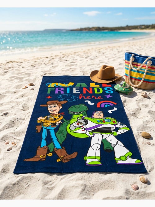 Drap de Plage Enfant Toy Story Disney Pixar 70x140 cm 100% Polyester - Kiabi Drap de Plage Enfant Toy Story Disney Pixar 70x140 cm 100% Polyester - Kiabi
