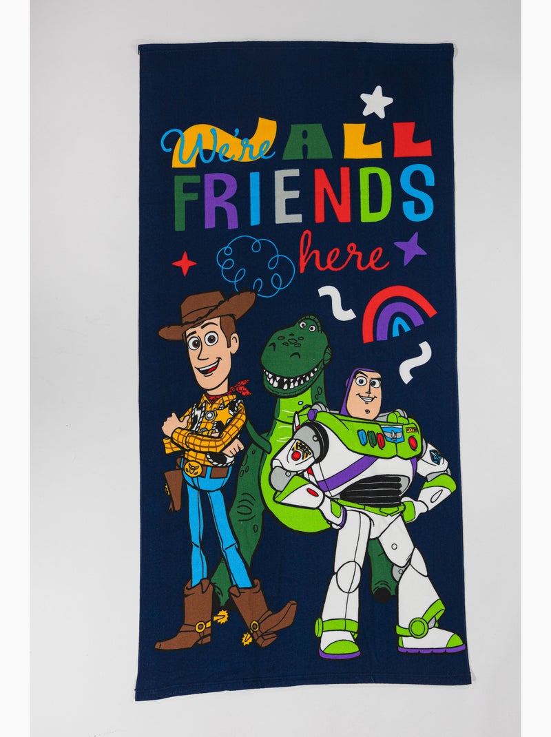 Drap de Plage Enfant Toy Story Disney Pixar 70x140 cm 100% Polyester Noir Bleu - Kiabi