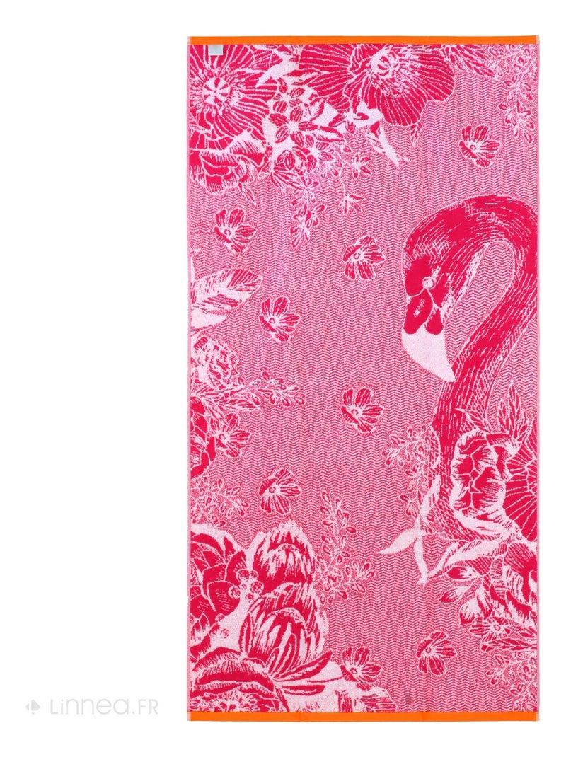 Drap de plage éponge FLAMINGO Rose - Kiabi