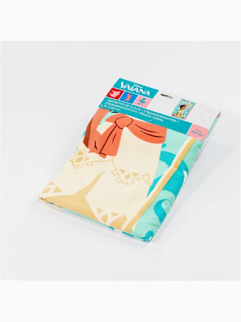 Drap de Plage Fille Vaiana Disney 70x140 cm 100% Polyester Bleu turquoise - Kiabi