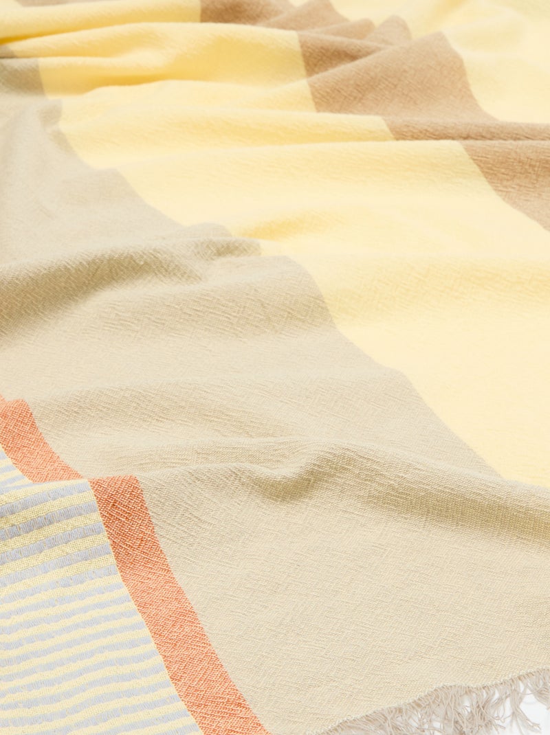 Drap de plage Fouta Beige - Kiabi