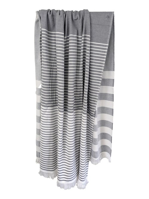 Drap de plage Fouta coton 290 g/m² Rayures - Kiabi