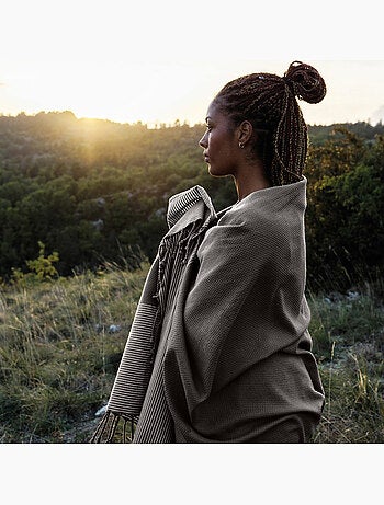 Drap de plage fouta NID D'ABEILLE