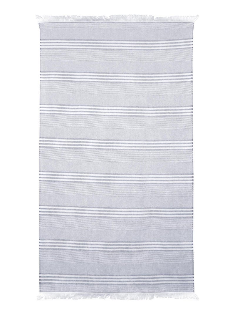 Drap de plage Fouta Rayures Bleu - Kiabi