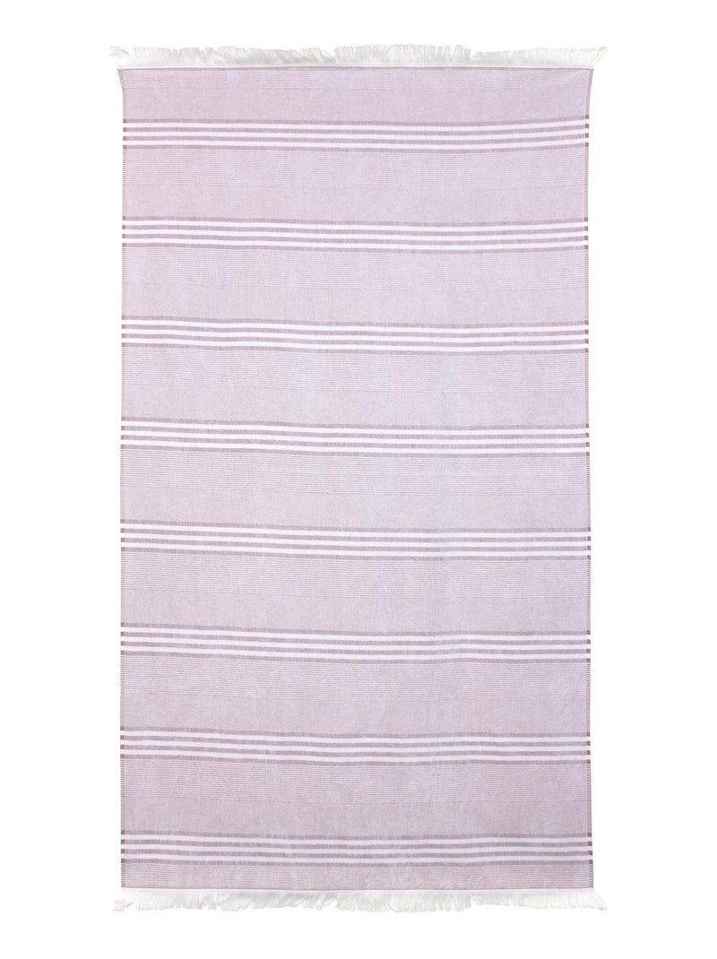 Drap de plage Fouta Rayures Rouge - Kiabi