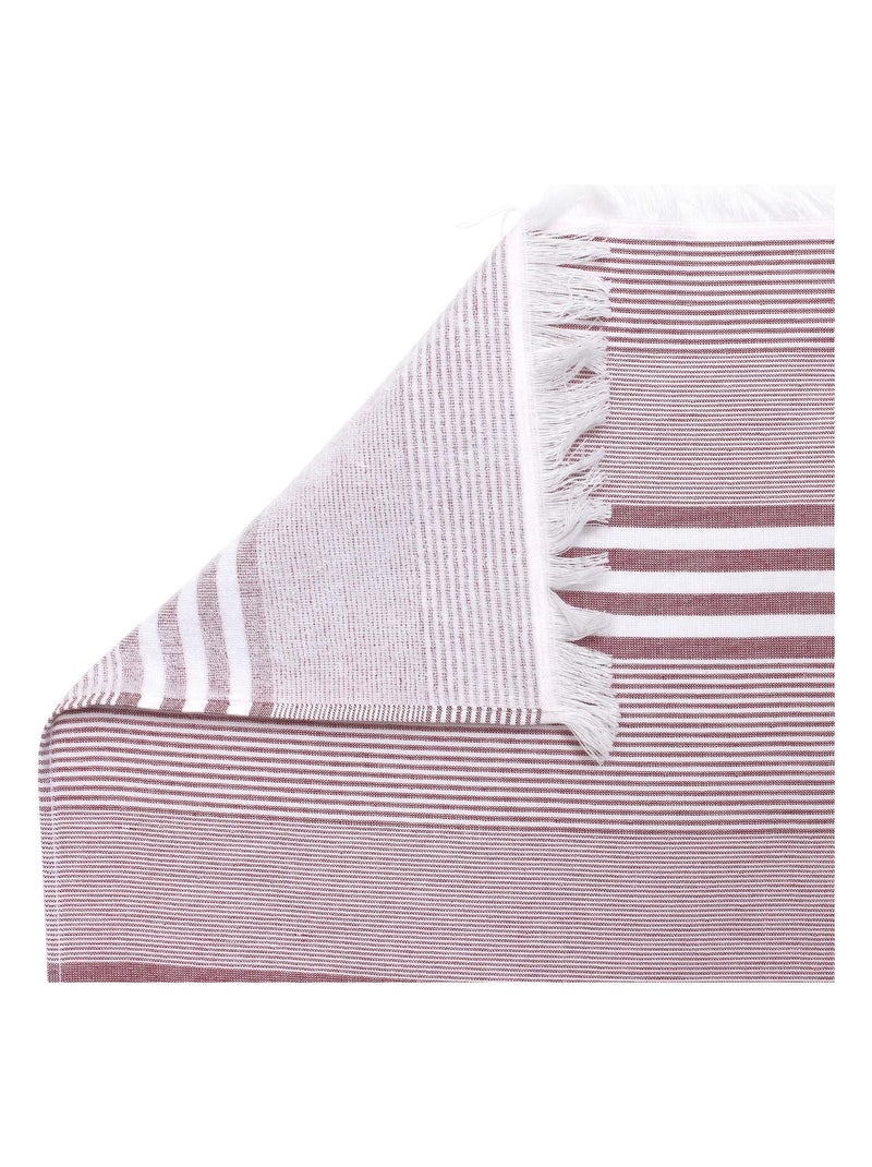 Drap de plage Fouta Rayures Rouge - Kiabi
