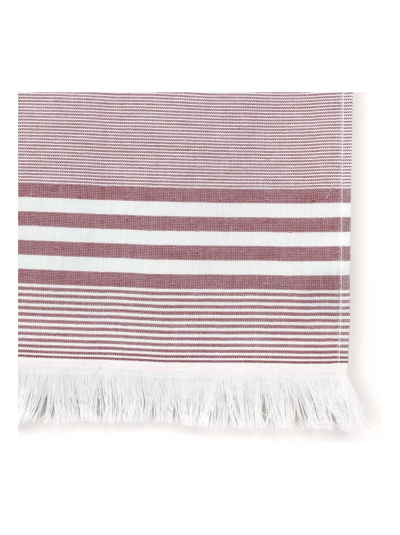Drap de plage Fouta Rayures Rouge - Kiabi