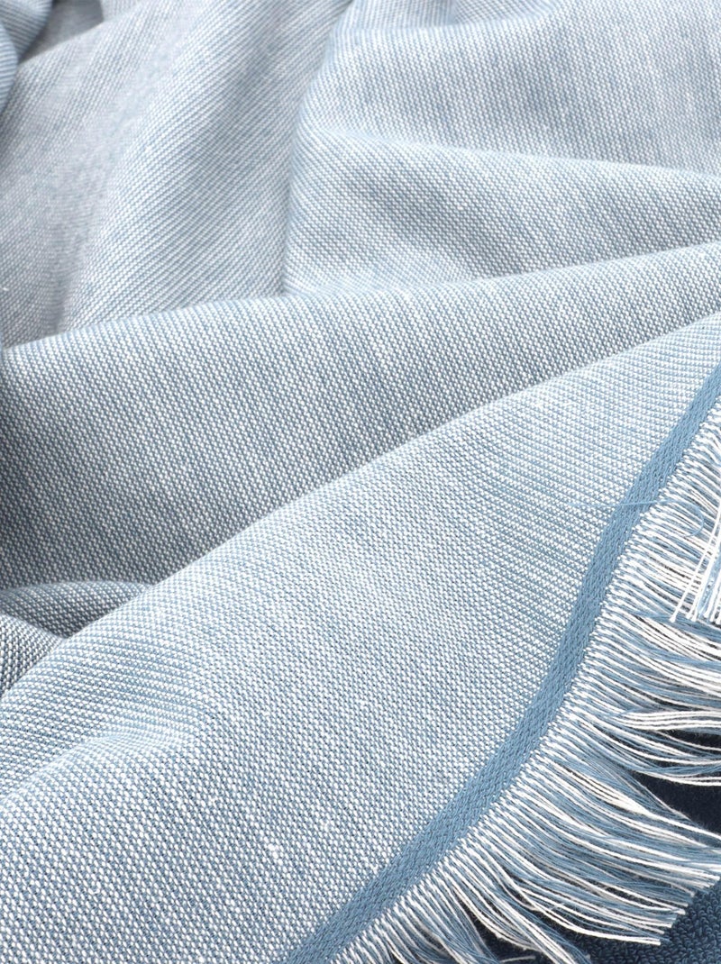 Drap de plage fouta SOFIA Bleu gris - Kiabi