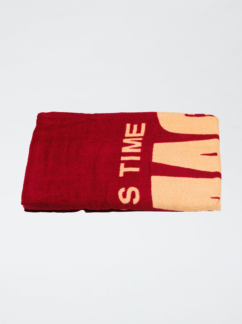 Drap de plage 'Harry potter' en coton 70x140 cm Rouge - Kiabi