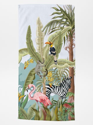 Drap de plage imprimé jungle