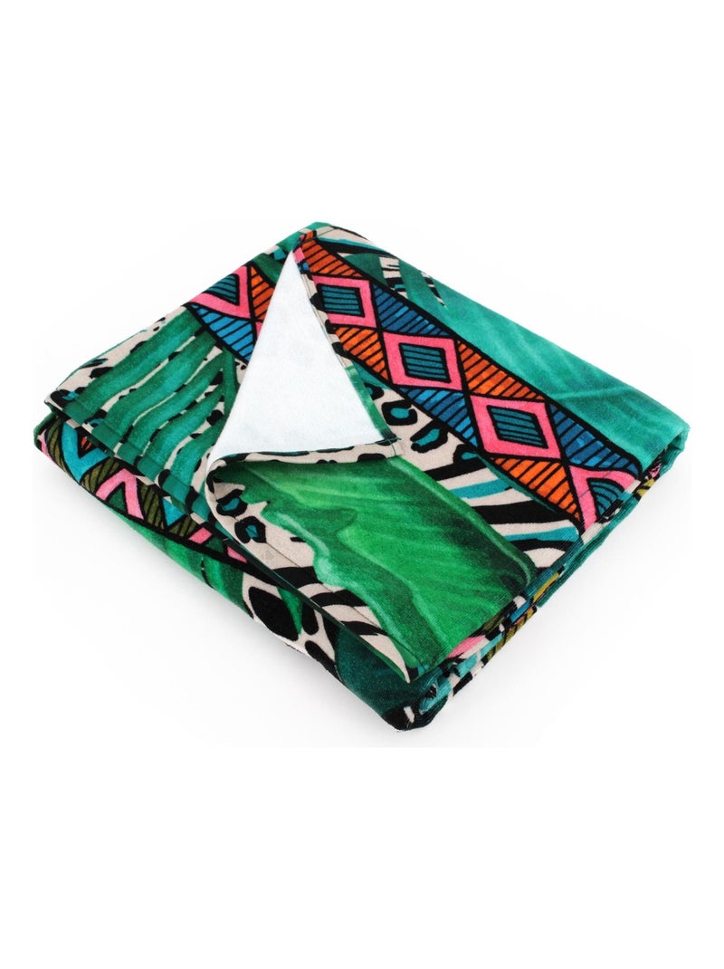Drap de plage JUNGLE Vert - Kiabi