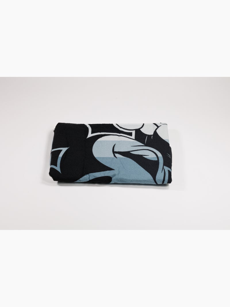 Drap de Plage Mickey Mouse Disney 70x140 cm 100% Polyester Noir Beige Gris - Kiabi