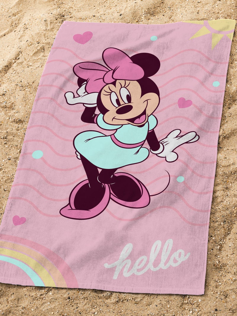Drap de plage 'Minnie' Rose - Kiabi