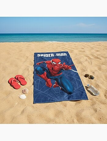 Drap de plage spider-man marvel 70x140 cm 100% coton
