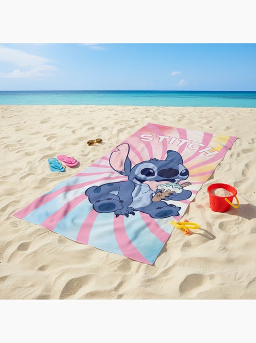 Drap de plage Stitch –  100% Coton Disney | 70 x 140 cm - Kiabi