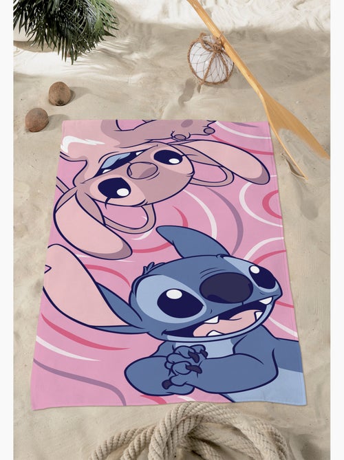 Drap de Plage Stitch & Angel Disney 70x140 cm 100% Polyester - Kiabi