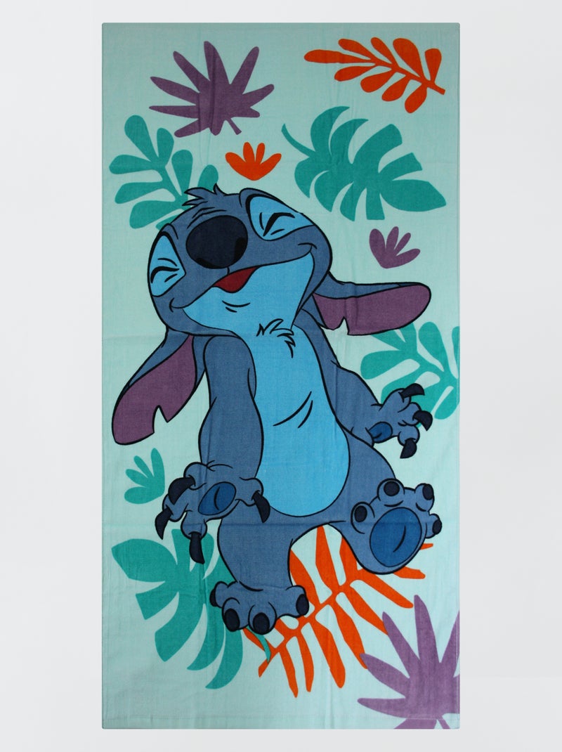 Drap de plage 'Stitch' bleu - Kiabi