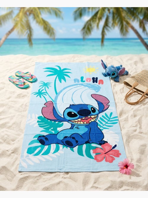 Drap de Plage Stitch Disney 70x140 cm 100% Coton - Kiabi Drap de Plage Stitch Disney 70x140 cm 100% Coton - Kiabi