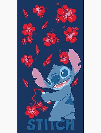 Drap de Plage Stitch Disney 90x170 cm 100% Polyester