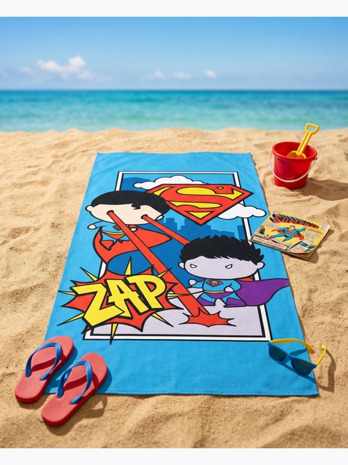 Drap de Plage Superman DC Comics 70x140cm – ZAP Chibi – 100% Coton – Licence Officielle - Kiabi