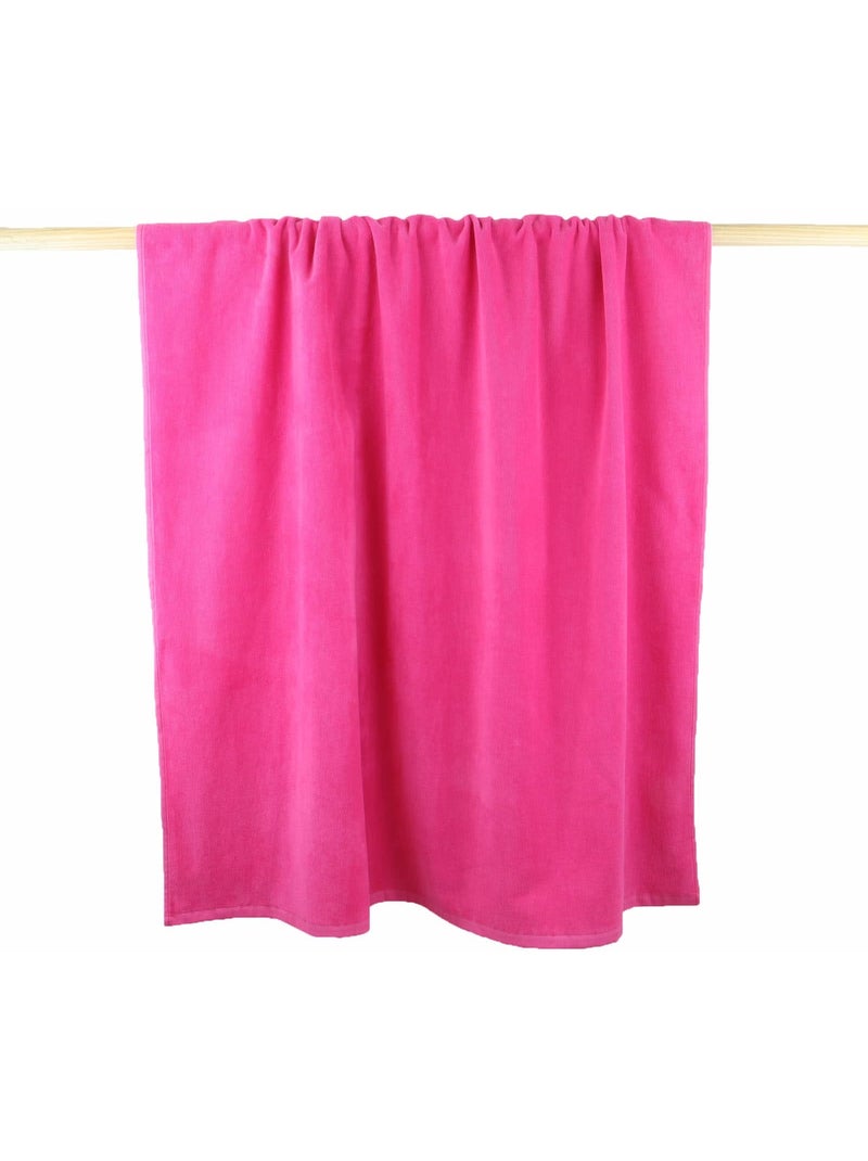 Drap de plage unis coton SUN Bleu - Kiabi