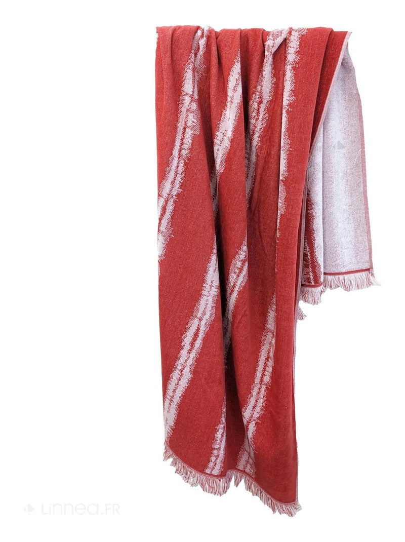Drap de plage ZANNONE Blanc Rouge - Kiabi