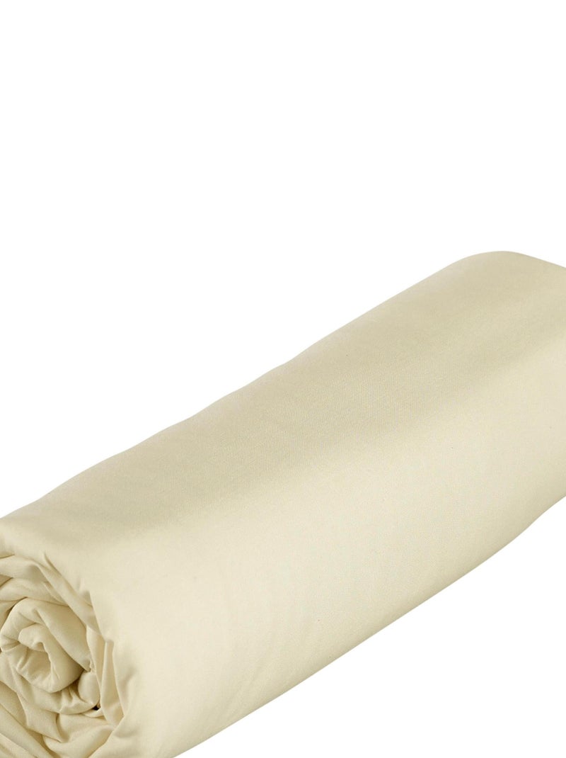 Drap dousse lit bébé 60x120 cm - 100% coton Bio - 'P'tit Basile' Ecru - Kiabi