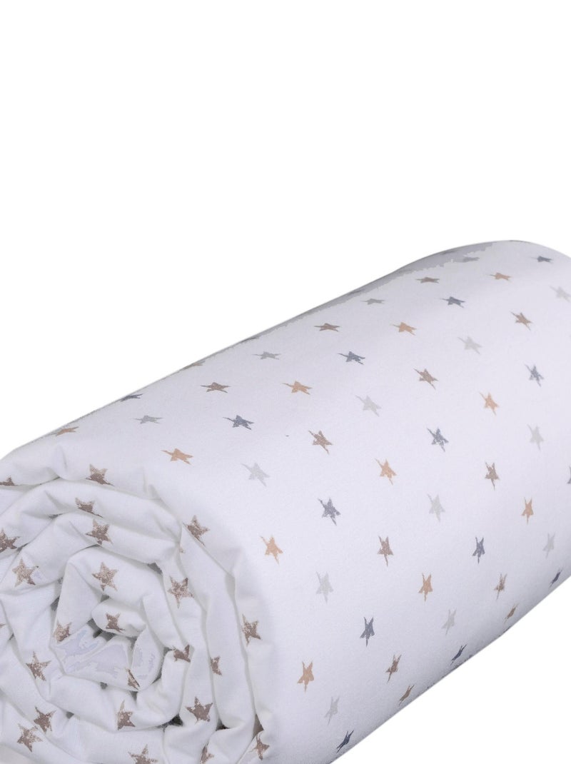 Drap dousse lit bébé 60x120 cm - 100% coton Bio - 'P'tit Basile' Multicolore - Kiabi