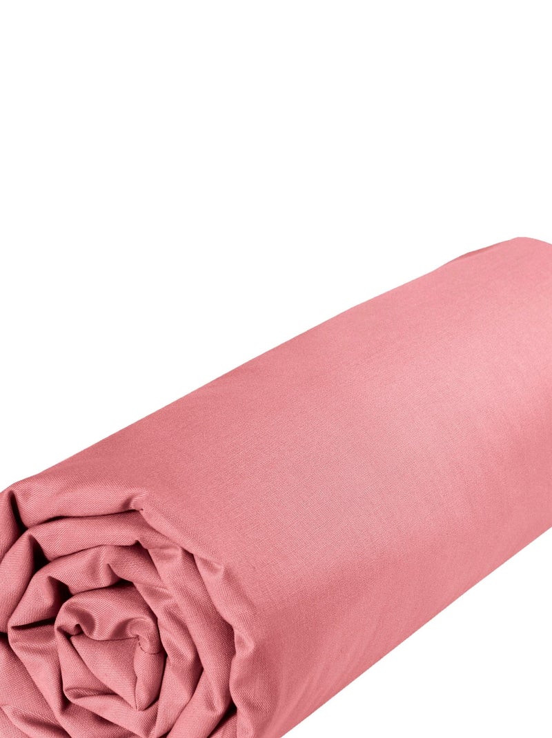 Drap dousse lit bébé 60x120 cm - 100% coton Bio - 'P'tit Basile' Rose foncé - Kiabi