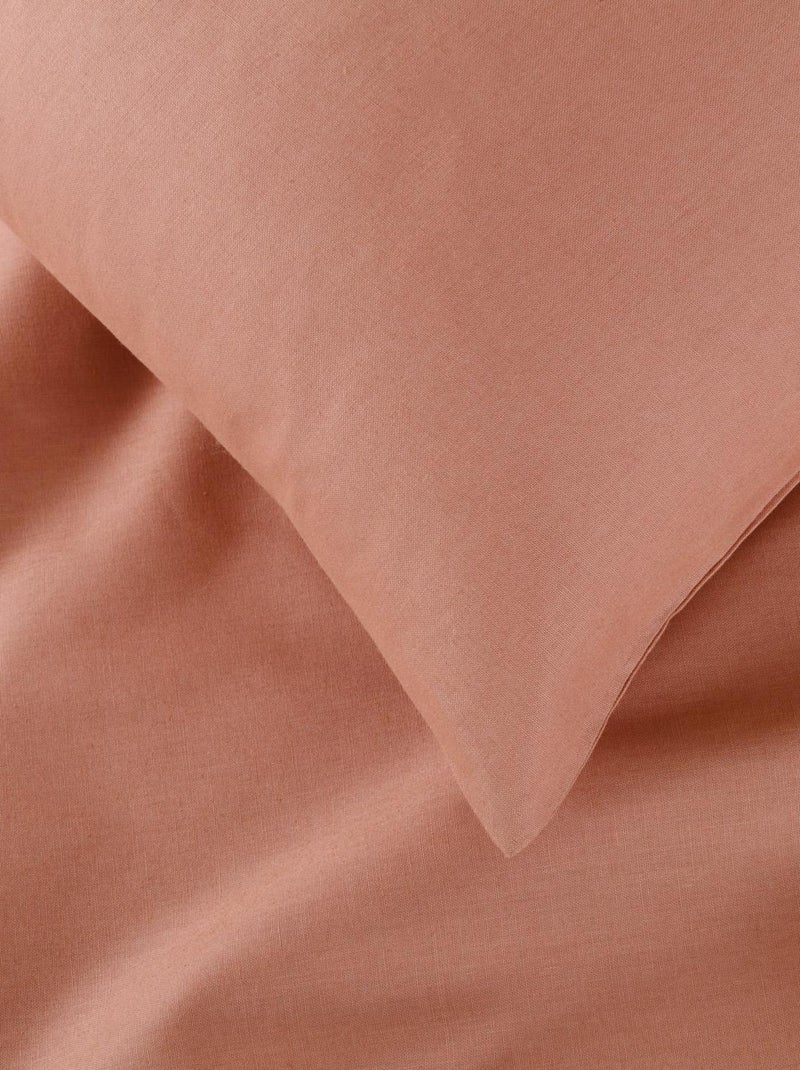 Drap dousse lit bébé 60x120 cm - 100% coton Bio - 'P'tit Basile' Vieux rose - Kiabi