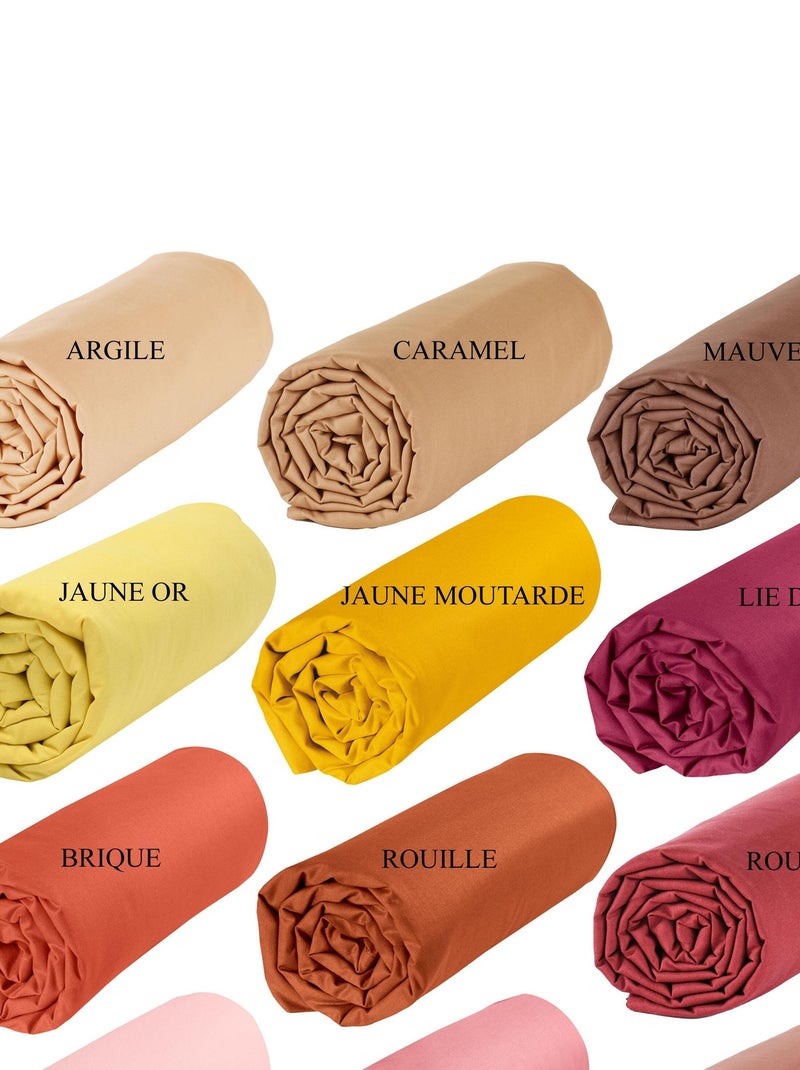 Drap dousse lit bébé 60x120 cm - 100% coton Bio - 'P'tit Basile' Violet prune - Kiabi