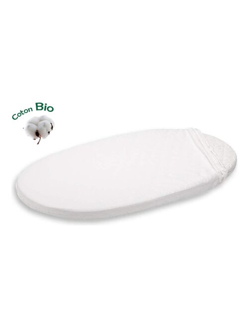 Drap dousse ovale bébé 40x80 cm  berceau couffin - 100% coton Bio - Kiabi