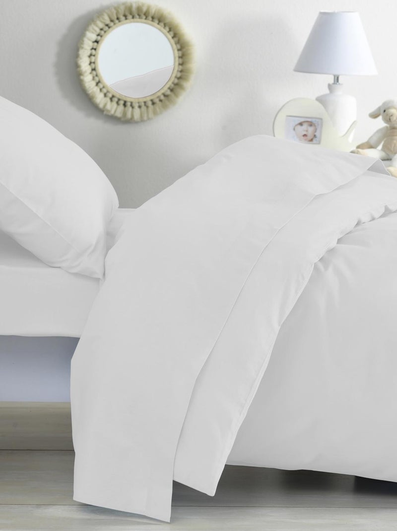 Drap dousse ovale bébé 40x80 cm  berceau couffin - 100% coton Bio Blanc - Kiabi