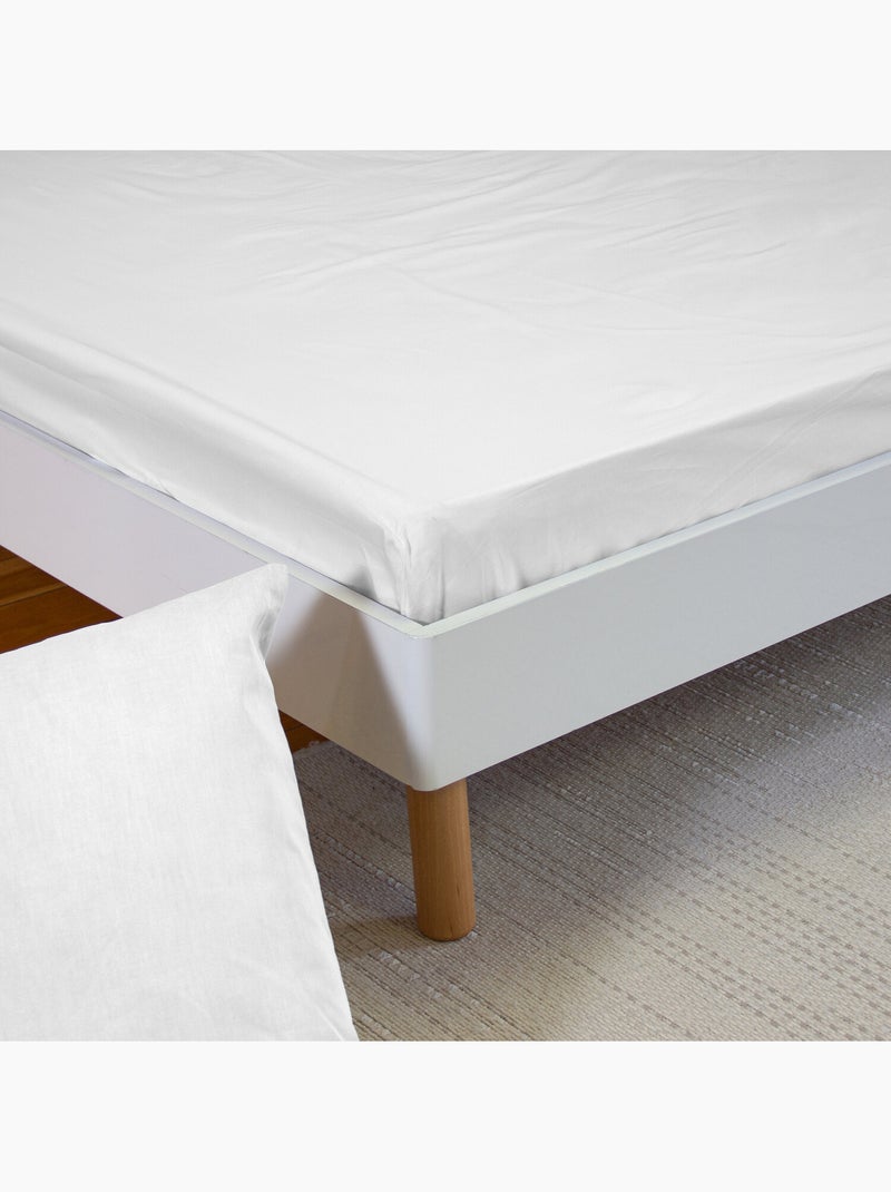 Drap house 100% percale de coton estra Blanc - Kiabi