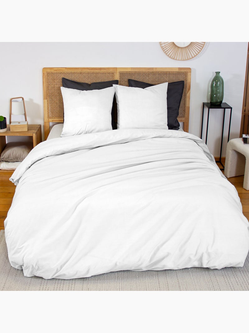 Drap house 100% percale de coton estra Blanc - Kiabi
