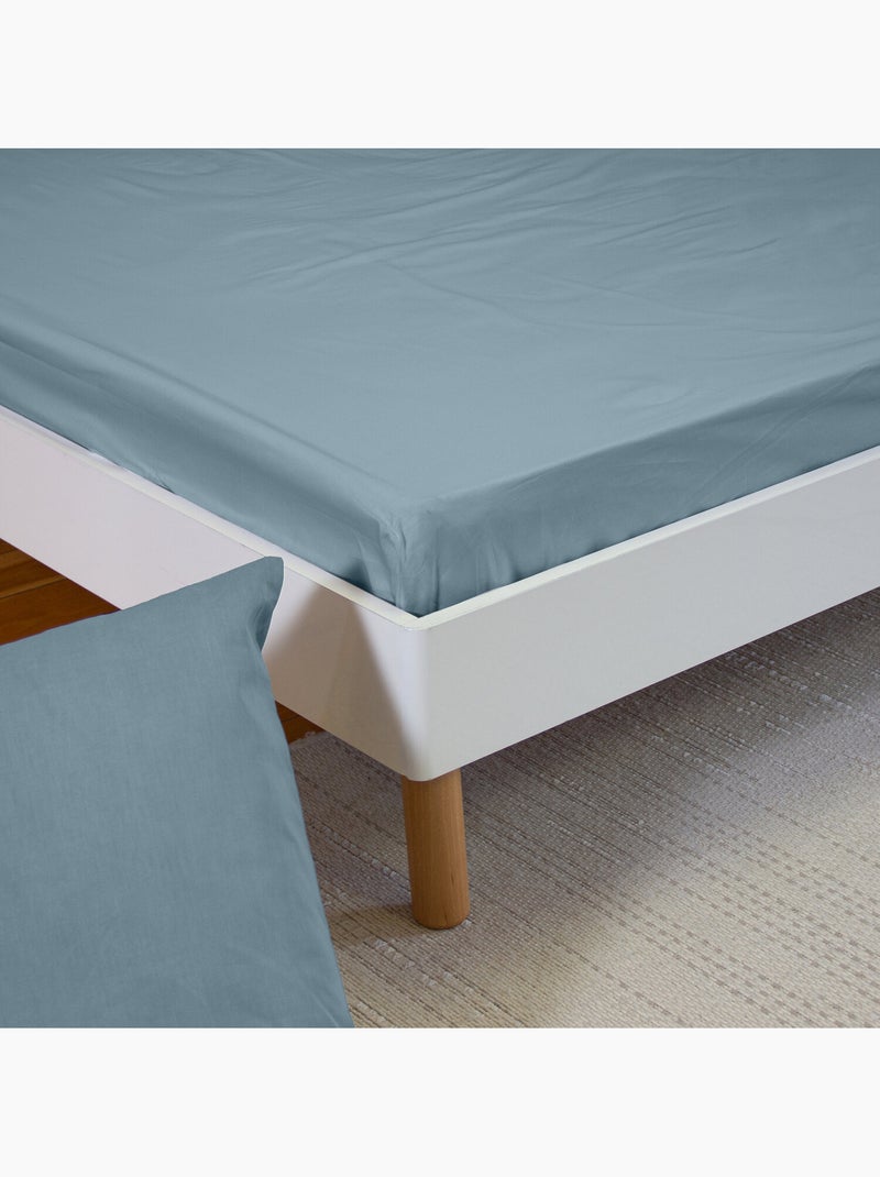 Drap house 100% percale de coton estra Bleu - Kiabi