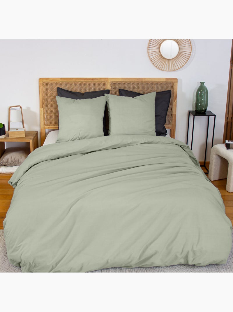 Drap house 100% percale de coton estra Vert - Kiabi