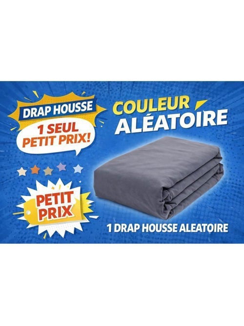 Drap housse - 100% coton 57 fils, bonnet 25 cm, coins élastiques - couleur aléatoire - Kiabi Drap housse - 100% coton 57 fils, bonnet 25 cm, coins élastiques - couleur aléatoire - Kiabi