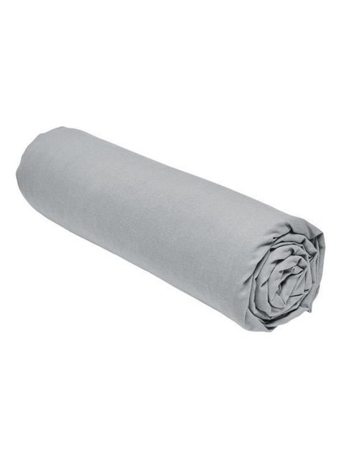 Drap housse - 160 x 200+23 cm uni - Acier - TODAY - Kiabi
