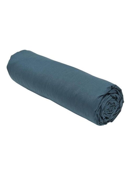 Drap housse - 160 x 200+23 cm uni - Paon - TODAY - Kiabi