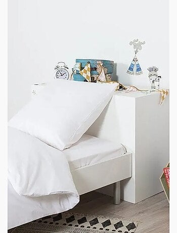 Drap housse grand bonnet uni microfibre 160x200 cm corail