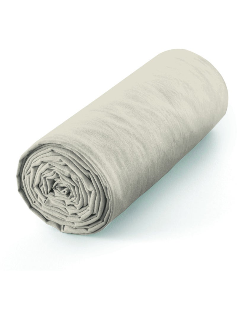 Drap housse - coton pur - 100 % coton 57 fils/cm² Beige sable - Kiabi