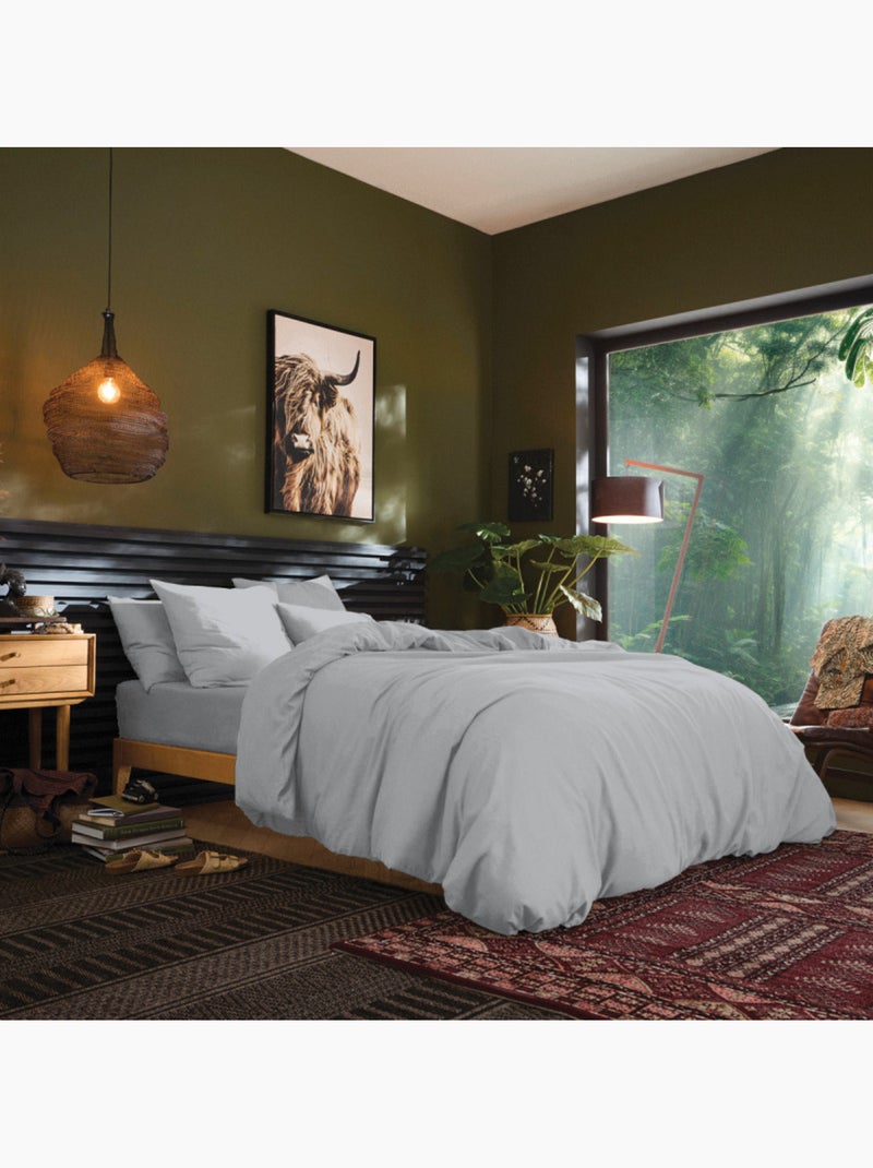 Drap housse - Coton Pur - 100 % Coton 57 Fils/cm² Blanc cassé - Kiabi