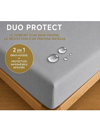 Drap housse - coton pur - 100 % coton 57 fils/cm²