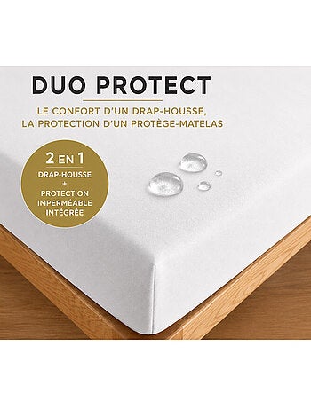 Drap housse - coton pur - 100 % coton 57 fils/cm²