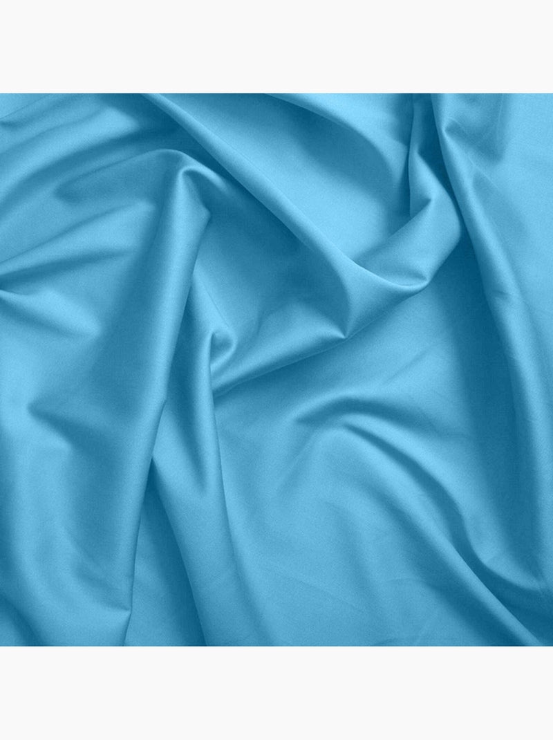 Drap housse - Coton Pur - 100 % Coton 57 Fils/cm² Bleu turquoise - Kiabi