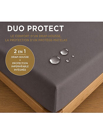 Drap housse - coton pur - 100 % coton 57 fils/cm²
