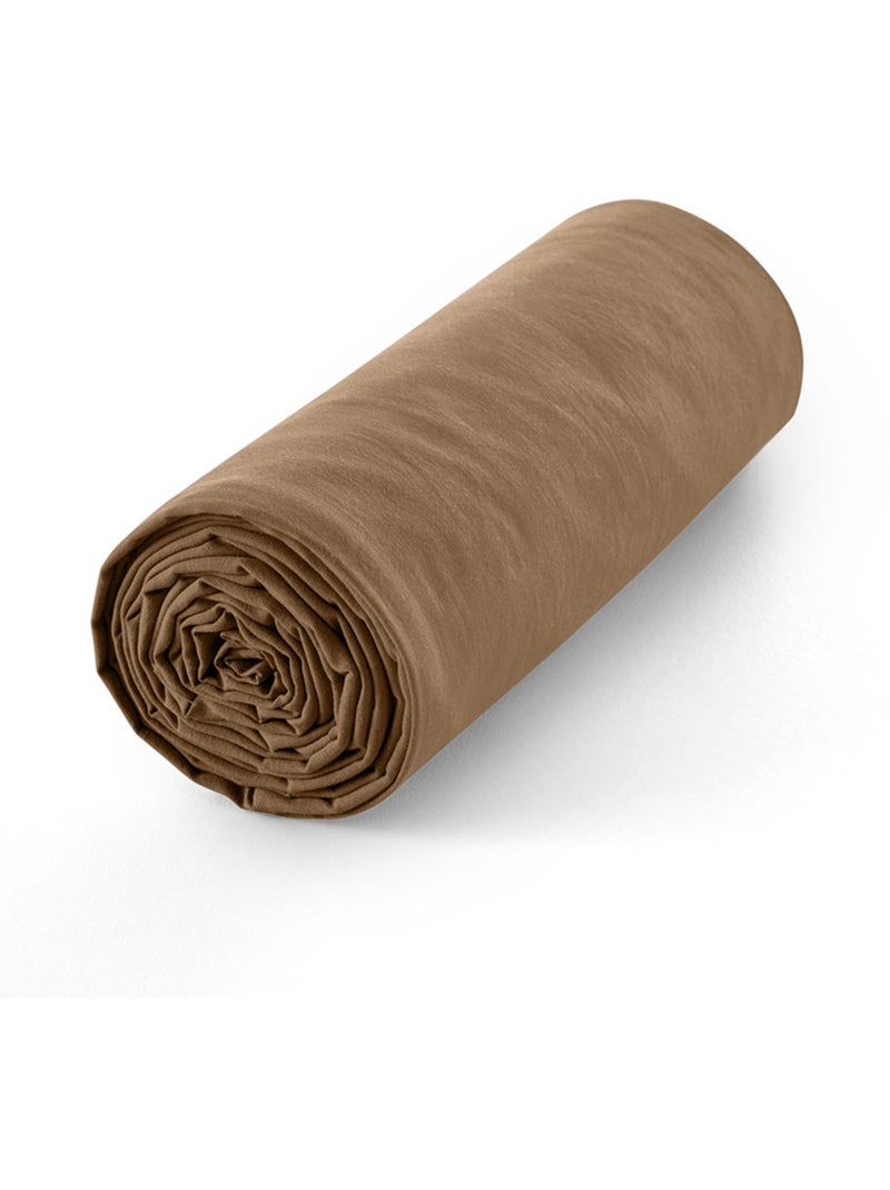 Drap housse - Coton Pur - 100 % Coton 57 Fils/cm² Gris taupe - Kiabi