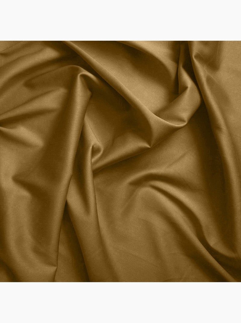 Drap housse - Coton Pur - 100 % Coton 57 Fils/cm² Marron caramel - Kiabi