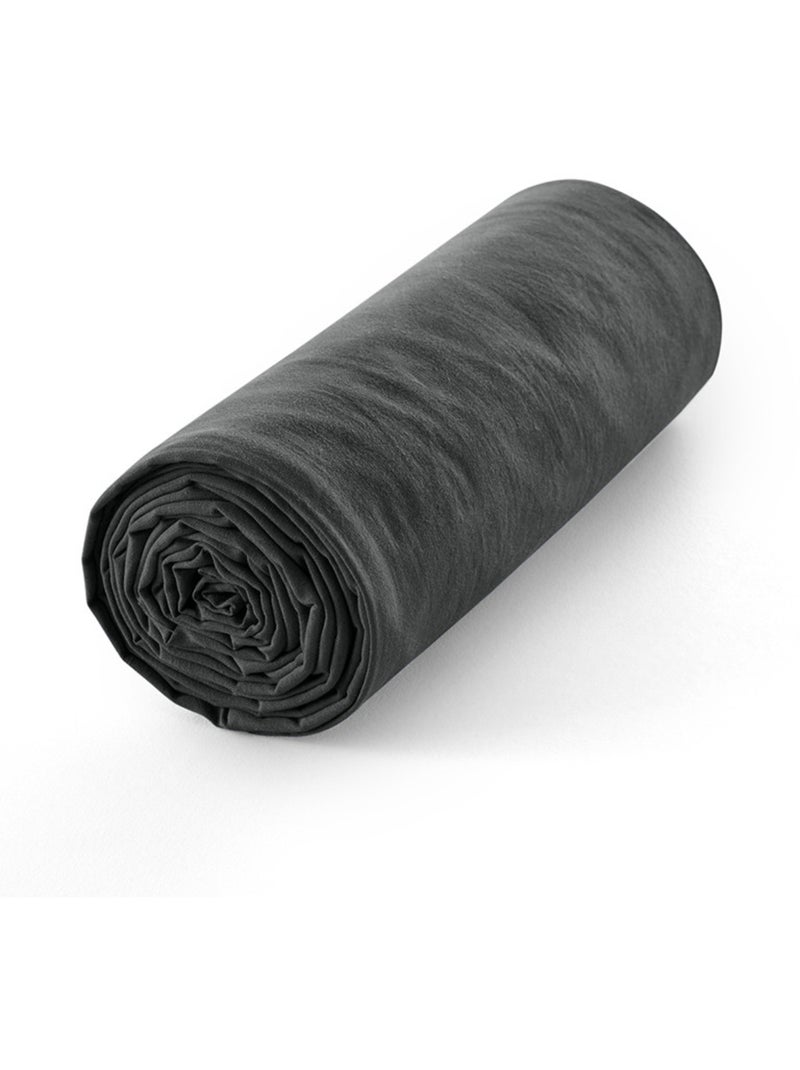 Drap housse - Coton Pur - 100 % Coton 57 Fils/cm² Marron foncé - Kiabi